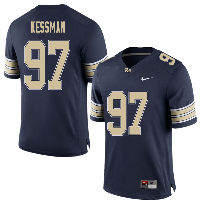 Men #97 Alex Kessman Pittsburgh Panthers College Football Jerseys Sale-Home Blue